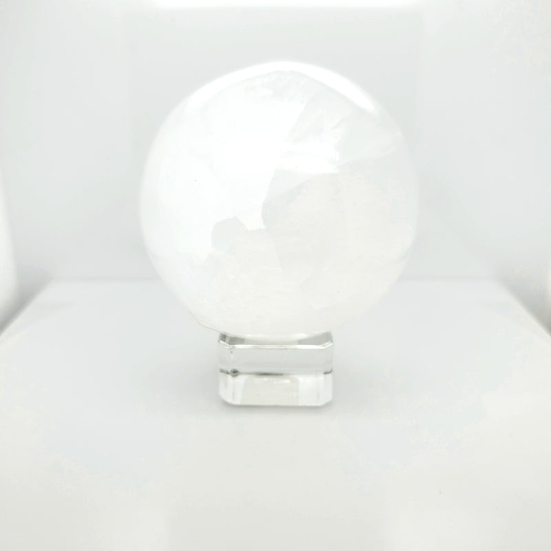 Selenite Sphere 2" with Stand
