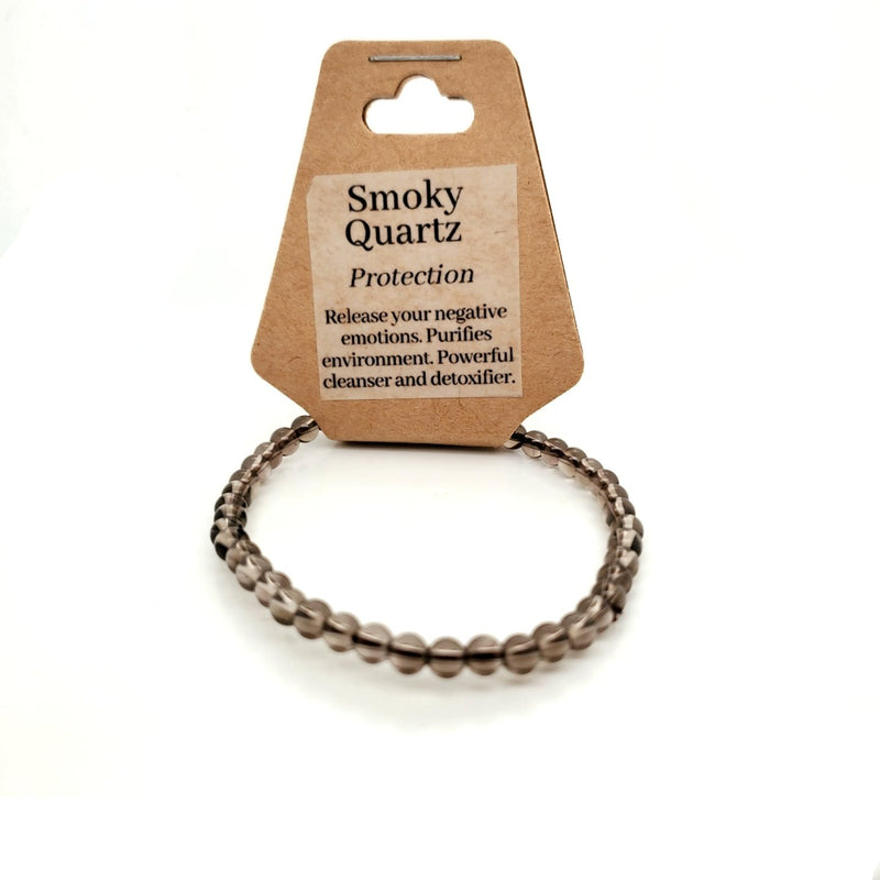 Smoky Quartz Stretch Bracelet 4mm
