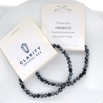 Obsidian Snowflake Giving Bracelet Set 4mm